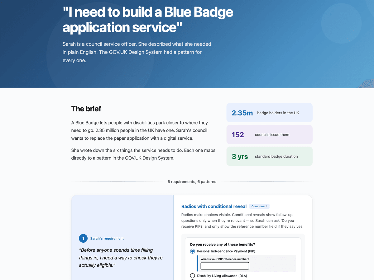 Screenshot of GDS Hack Day